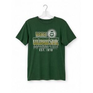 NCAA Colorado State Rams Youth T-Shirt Green Outerstuff Boys Large 10-12 Graphic